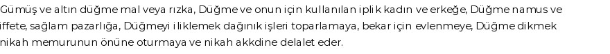 İhya'ya Göre Rüyada Düğme Görmek