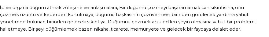 İhya'ya Göre Rüyada Düğümlemek Görmek