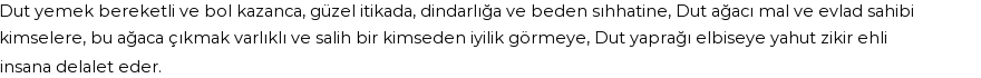 İhya'ya Göre Rüyada Dut Görmek