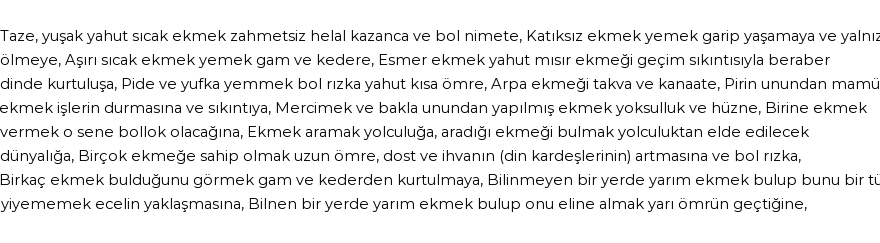 İhya'ya Göre Rüyada Ekmek Görmek