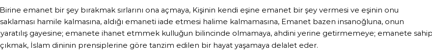 İhya'ya Göre Rüyada Emanet Görmek