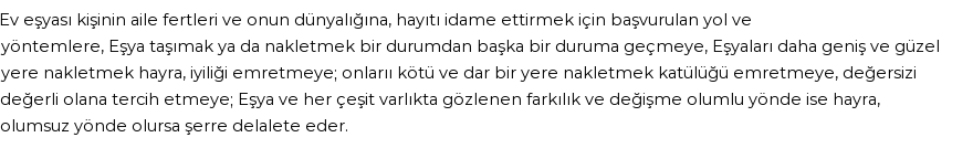 İhya'ya Göre Rüyada Eşya Görmek