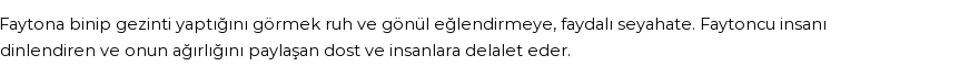 İhya'ya Göre Rüyada Fayton Görmek