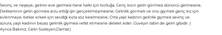 İhya'ya Göre Rüyada Gelin, Gelinlik Görmek