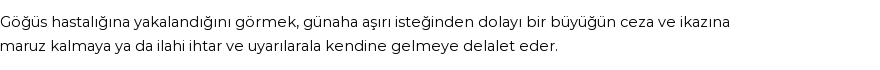 İhya'ya Göre Rüyada Göğüs Hastalığı Görmek