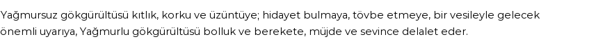 İhya'ya Göre Rüyada Gök Gürültüsü Görmek