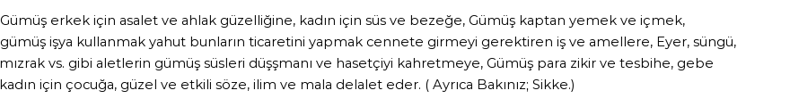 İhya'ya Göre Rüyada Gümüş Görmek