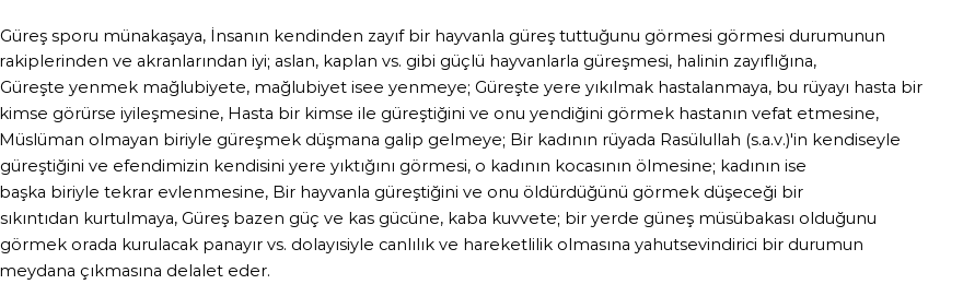 İhya'ya Göre Rüyada Güreş Görmek