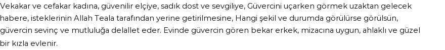 İhya'ya Göre Rüyada Güvercin Görmek