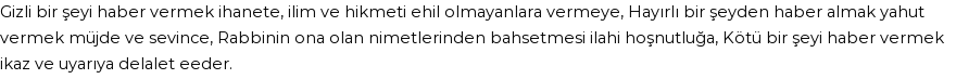 İhya'ya Göre Rüyada Haber Görmek