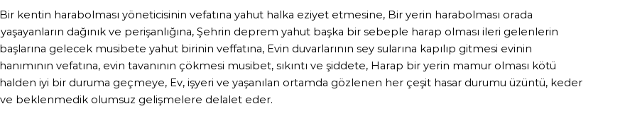 İhya'ya Göre Rüyada Harabolmak Görmek