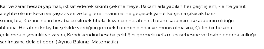 İhya'ya Göre Rüyada Hesap Yapmak Görmek