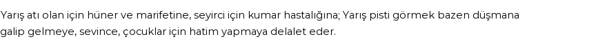 İhya'ya Göre Rüyada Hipodrom Görmek