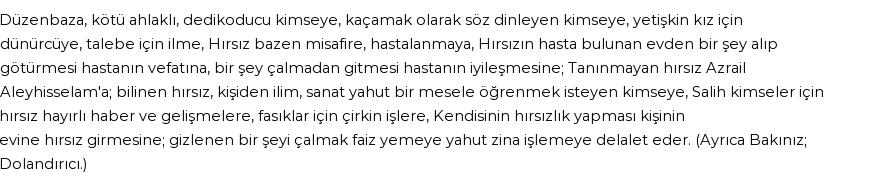 İhya'ya Göre Rüyada Hırsız, Hırsızlık Görmek