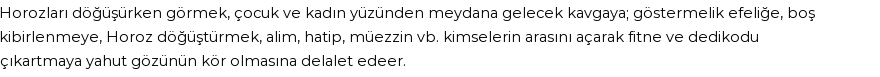 İhya'ya Göre Rüyada Horoz Dövüşü Görmek