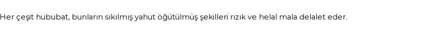 İhya'ya Göre Rüyada Hububat Görmek