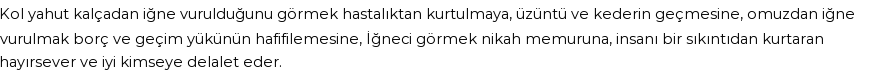 İhya'ya Göre Rüyada İğne Vurulmak Görmek