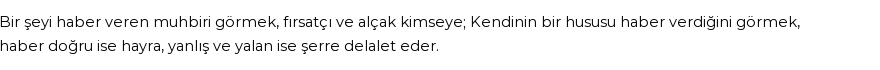 İhya'ya Göre Rüyada İhbar Görmek