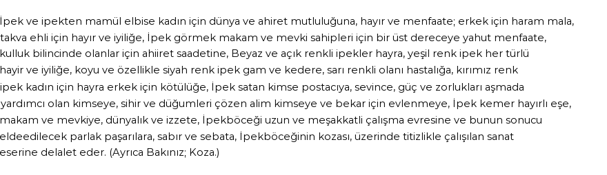 İhya'ya Göre Rüyada İpek Görmek