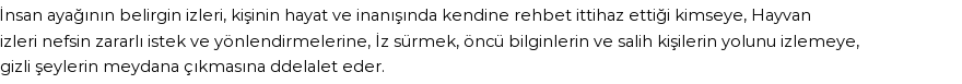 İhya'ya Göre Rüyada İz Görmek