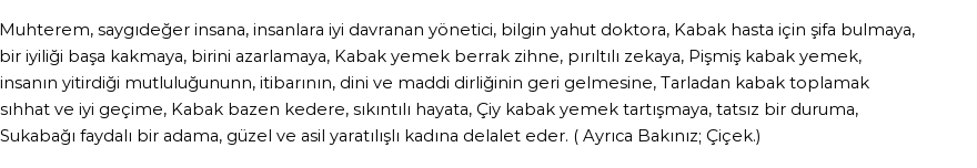 İhya'ya Göre Rüyada Kabak Görmek