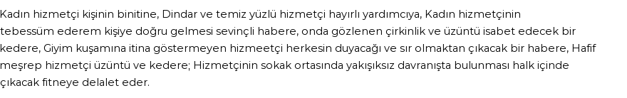 İhya'ya Göre Rüyada Kadın Hizmetçi Görmek