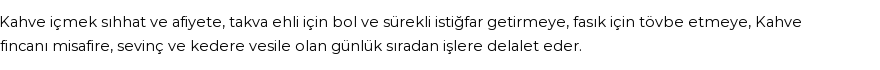 İhya'ya Göre Rüyada Kahve, Kahve Fincanı Görmek