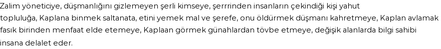 İhya'ya Göre Rüyada Kaplan Görmek