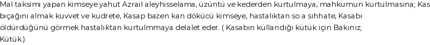 İhya'ya Göre Rüyada Kasap Görmek