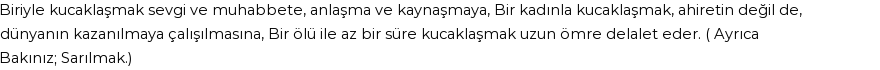 İhya'ya Göre Rüyada Kucaklaşmak Görmek