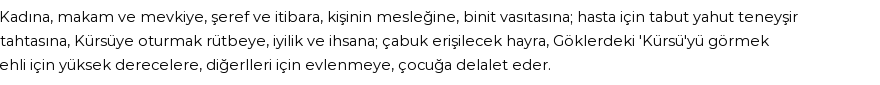 İhya'ya Göre Rüyada Kürsü Görmek