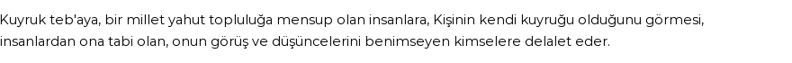 İhya'ya Göre Rüyada Kuyruk Görmek