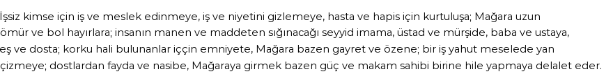 İhya'ya Göre Rüyada Mağara Görmek