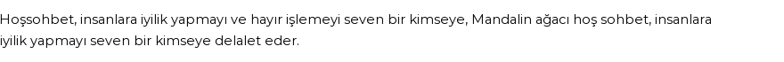 İhya'ya Göre Rüyada Mandalin Görmek