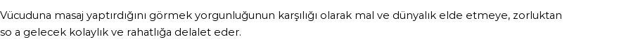 İhya'ya Göre Rüyada Masaj Görmek