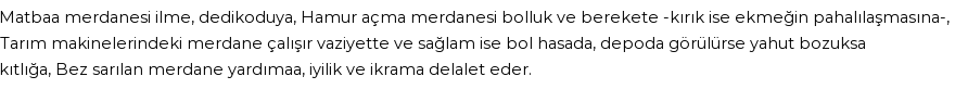 İhya'ya Göre Rüyada Merdane Görmek