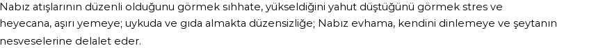 İhya'ya Göre Rüyada Nabız Görmek