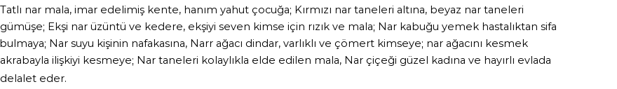 İhya'ya Göre Rüyada Nar Görmek