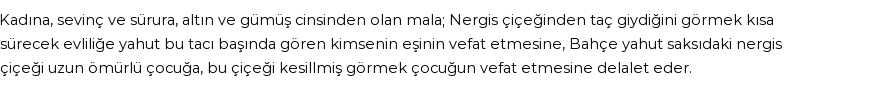 İhya'ya Göre Rüyada Nergis Görmek