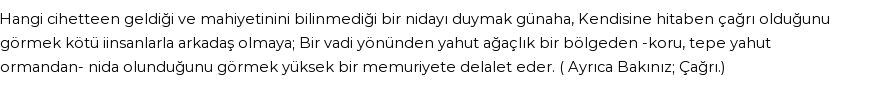 İhya'ya Göre Rüyada Nida Etmek Görmek