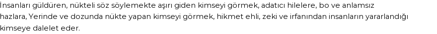 İhya'ya Göre Rüyada Nüktedan Görmek