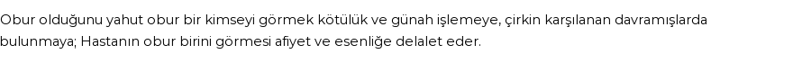 İhya'ya Göre Rüyada Obur Görmek