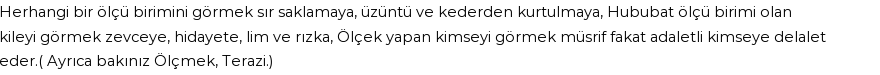 İhya'ya Göre Rüyada Ölçek Görmek