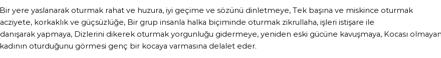 İhya'ya Göre Rüyada Oturmak Görmek