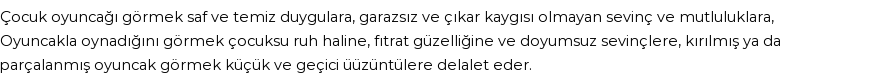 İhya'ya Göre Rüyada Oyuncak Görmek