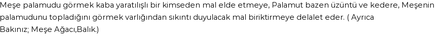 İhya'ya Göre Rüyada Palamut Görmek