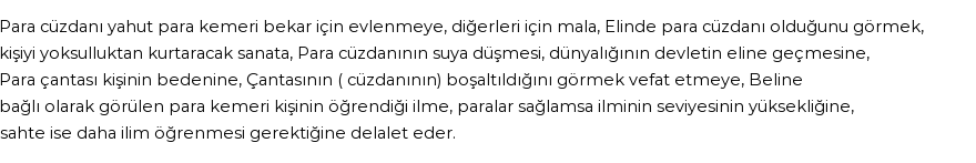 İhya'ya Göre Rüyada Para Cüzdanı Görmek