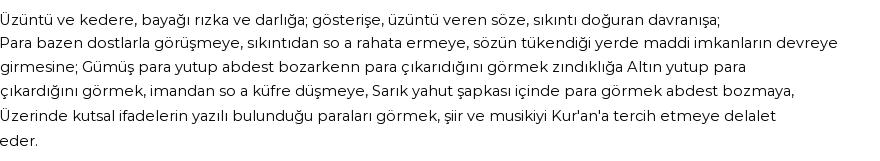 İhya'ya Göre Rüyada Para Görmek