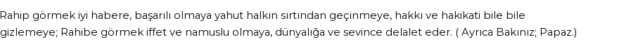 İhya'ya Göre Rüyada Rahip, Rahibe Görmek