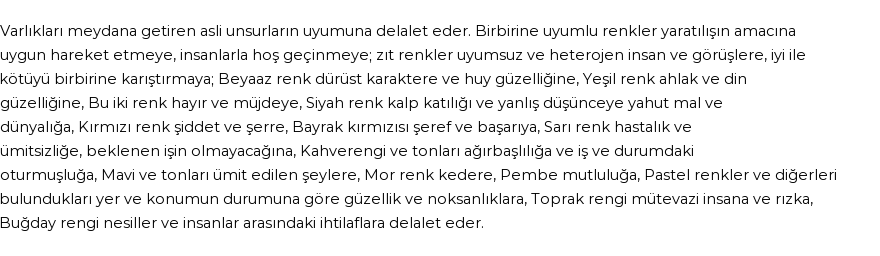 İhya'ya Göre Rüyada Renkler Görmek